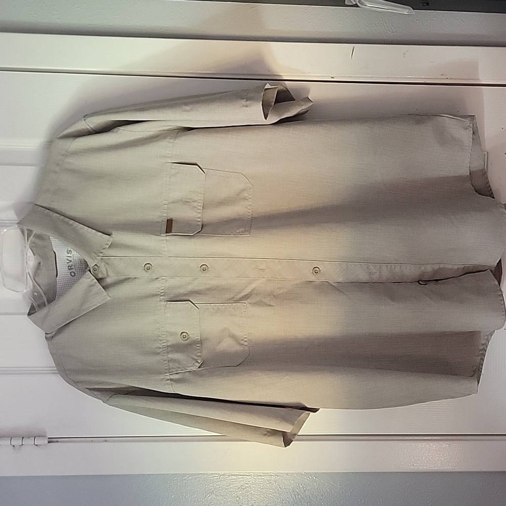 Orvis Classic Collection Light Gray Sortsleeve Shirt XXL